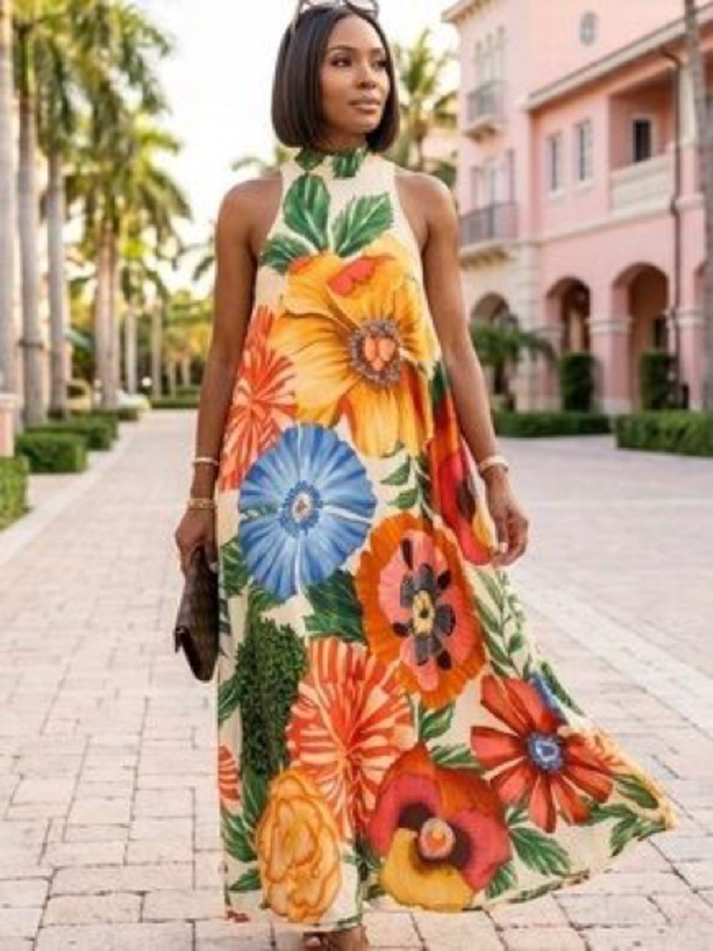 Farm Rio Halter Maxi Dress